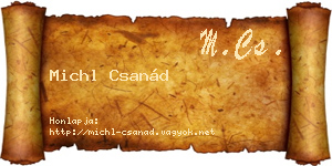 Michl Csanád névjegykártya