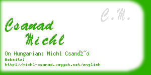 csanad michl business card